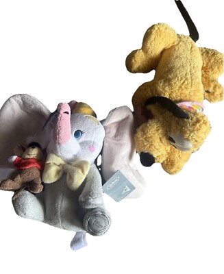 Disney Store Dumbo 75th Anniv Official Disney Parks  Pluto Dog Plush Set Rare