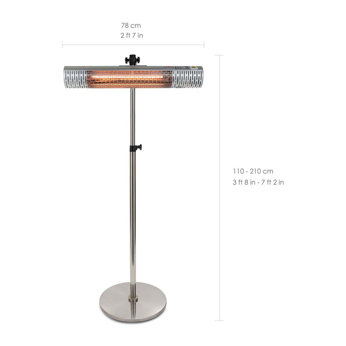 Lifestyle by Focus Infrared Electric Cold Space Heater (Chrome) with Floor  Stand | eBay