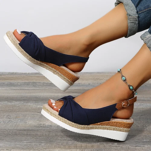 Womens Wedge Sandals Platform Espadrilles Sandal Summer Beach Anti Slip Shoes - Picture 54 of 56