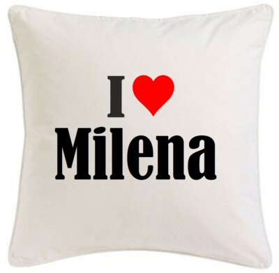 KISSENBEZUG I LOVE MILENA 40CMX40CM AUS MIKROFASER