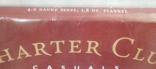 Charter Club Casual Vinyl Tablecloth Flannel-Back 70" Round NEW outdoor VTG 1997 - Picture 4 of 6
