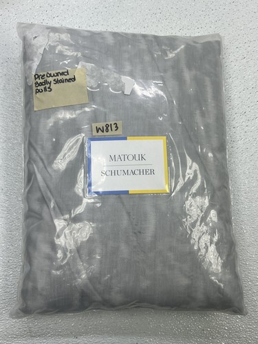 Matouk Schumacher Serengeti KING Duvet Flange 104”x92 ,2” Silver Preowned - Picture 3 of 11