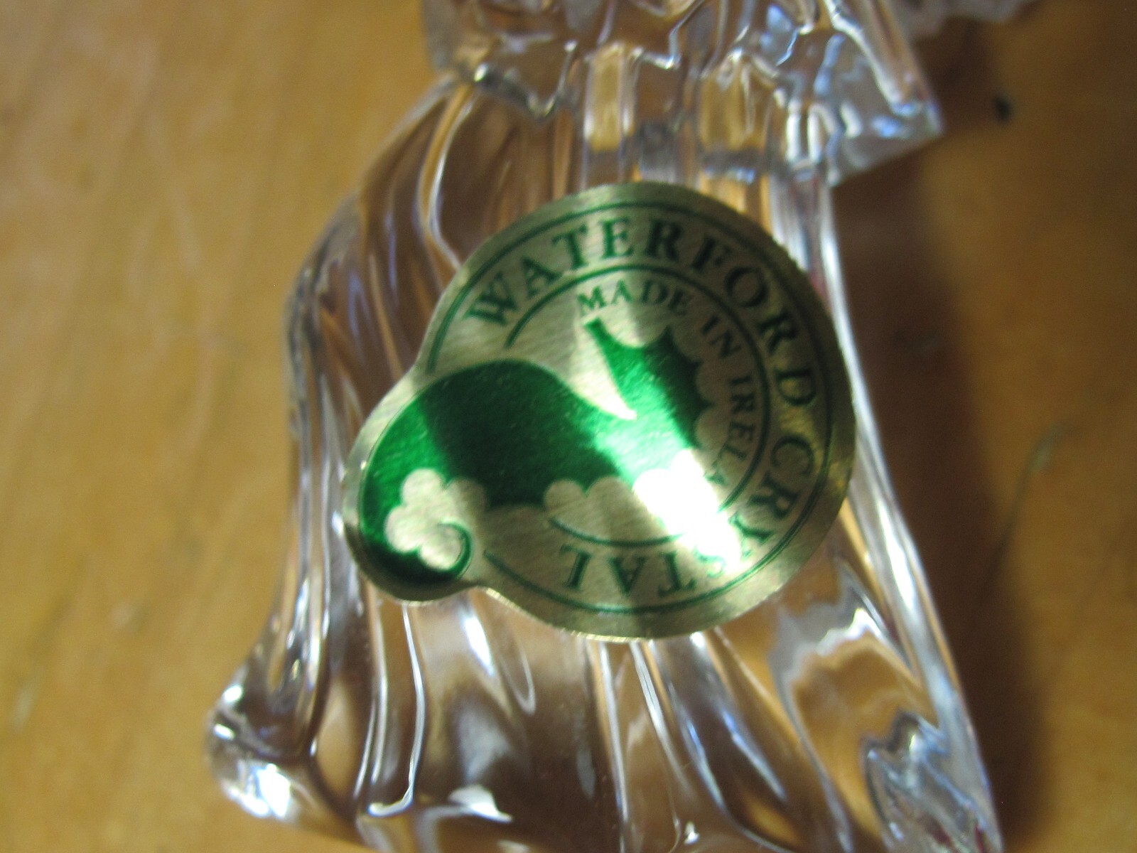 UNUSED WATERFORD MILLENNIUM ANGEL PEACE 1997 CRYSTAL CHRISTMAS ORNAMENT