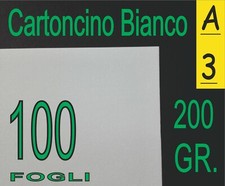 100 fogli carta Cartoncino bianco gr 200 x Stampante Laser e Inkjet A3 420 x 297