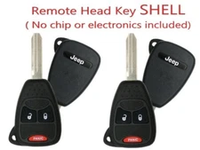 X2  Remote Head Key Shell 3 Button For JEEP TOP Quality USA Seller