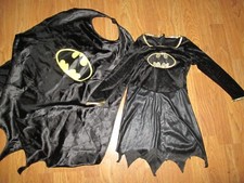 Girls BATGIRL dress and cape Halloween Costume sz S SM DC Comics