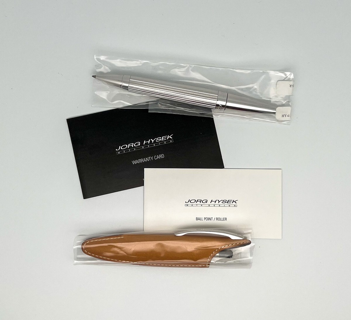 Jorg Hysek Silver Palladium Rollerball/Ballpoint Pen W/Natural