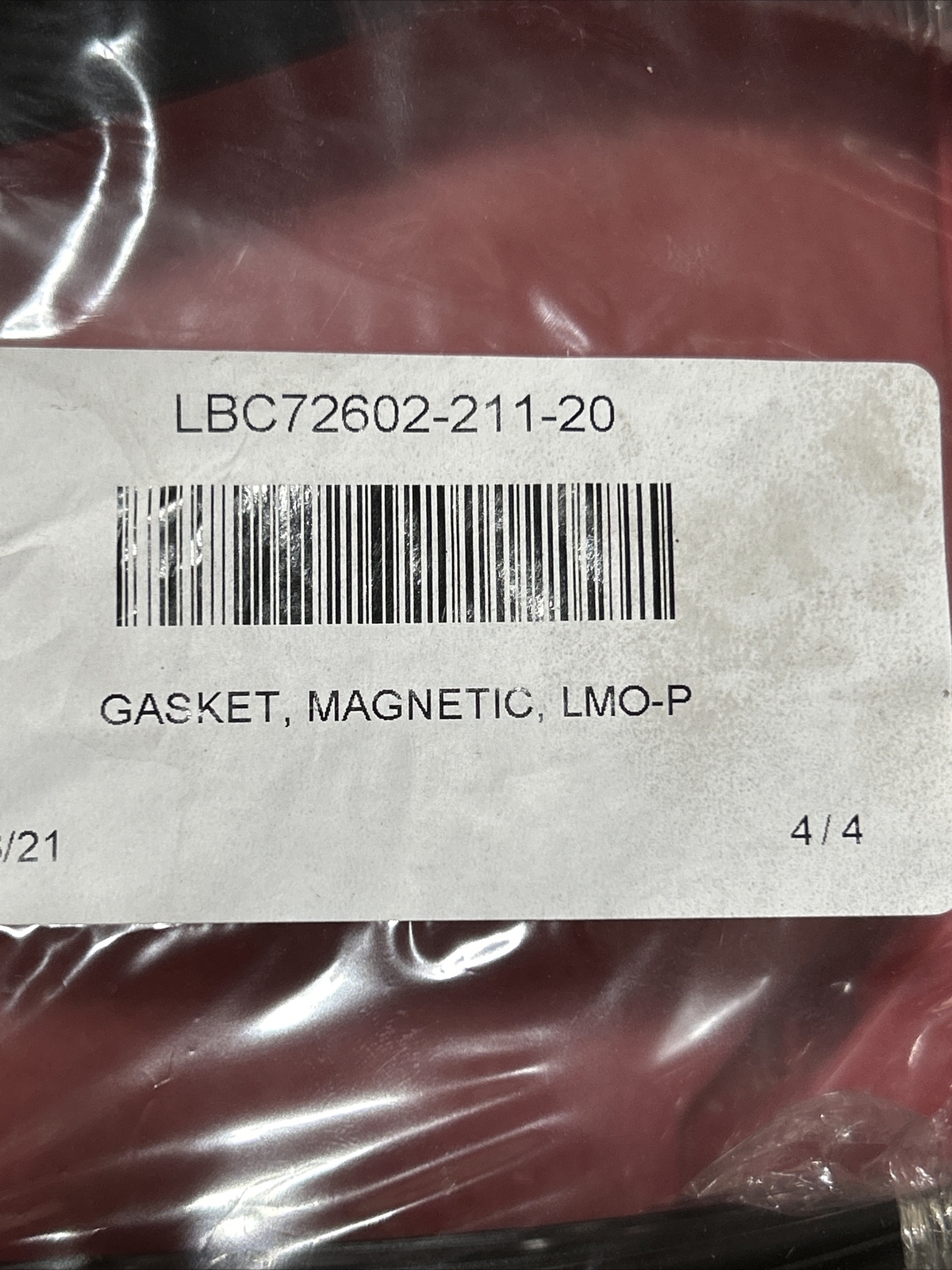 LBC72602-211-20 Gasket, Magnetic, LMO-P Bakery Equipment Gasket 