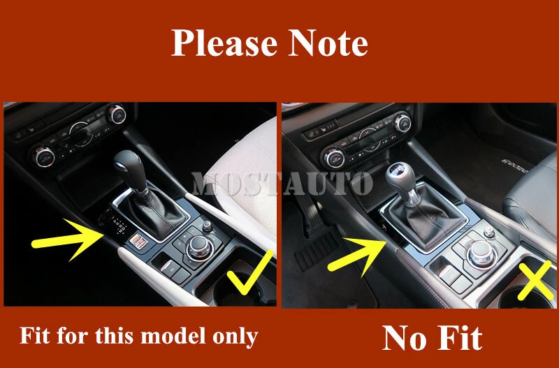 For Mazda 3 Mazda3 Carbon Fiber Console Gear Shift Box Cover Trim 2017-2018 - image 2 of 4