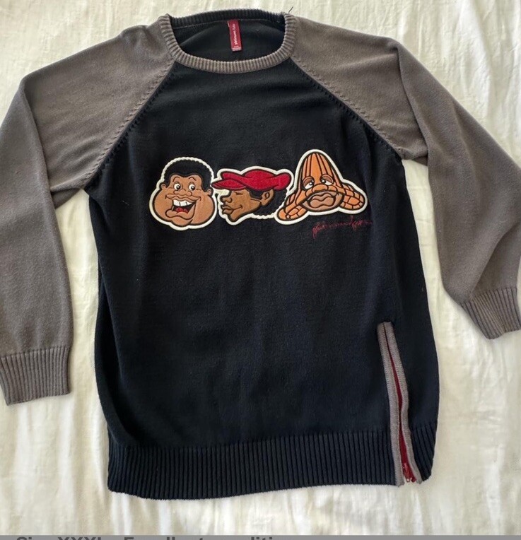 Vintage Fubu Platinum Fat Albert Y2K Sweater Men's Size 3XL