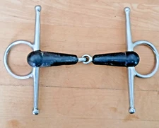 Full Cheek Rubber Snaffle Bit Stainless Steel 5"