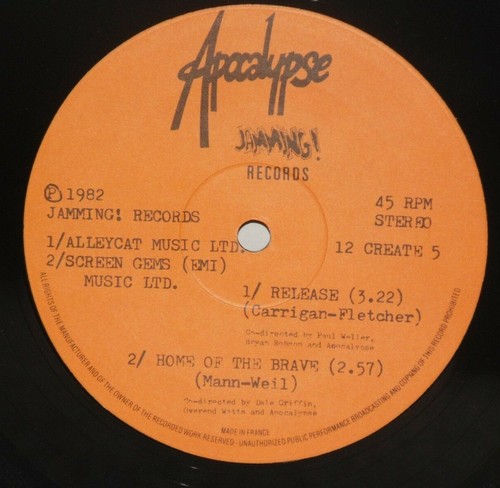 APOCALYPSE Teddy 12" France 1982 Jamming 12CREATE5 Tony Fletcher Paul Weller - Picture 3 of 4