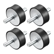 4pcs Rubber Mounts M10x28mm Male Vibration Isolator Shock Absorber D50mmxH20mm