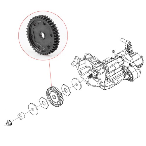 KYX Axial SCX10 III AX103007 Hardened Steel Transmission Gearbox Spur Gear 40T - Picture 3 of 4