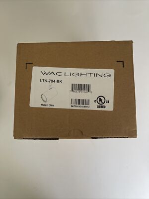 WAC Lighting L Series Line Voltage Track Head, Black - LTK-704-BK