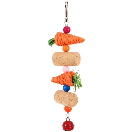 Carrot Cork Toys Parrot Cage Bite Pet Bird Biting for Birds Chewing - Picture 9 of 12