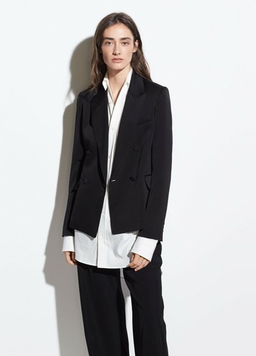 NWT Vince Double Breasted Satin Tuxedo 