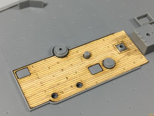 Cubierta de madera para Tamiya 78029 escala 1/350 USS Missouri BB-63 modelo aprox. 1991 - Imagen 6 de 10