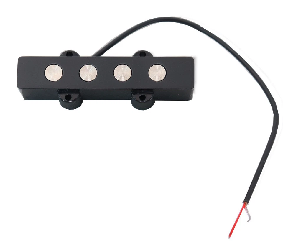 Conjunto Pickup J Bass 4 cordas preto AlnicoV 6K ponte de pescoço ponto grande poste - Imagem 3 de 4