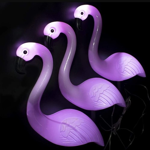 3 Stück Solarlampe Flamingo Gartenstecker Solar Beleuchtung Gartenstecker Deko - Bild 4 von 13