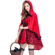 Sexy Women little Red Riding Hood Cosplay Costumes Adult GAME Unifrom Clubwear