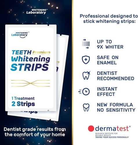 PremiumTeeth Whitening Strips Whitening Laboratory Teeth 14 Sessions – 28 strips - Picture 3 of 7