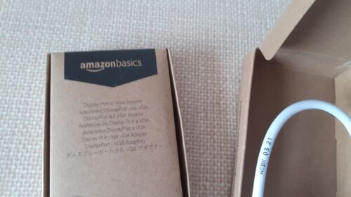 Amazon Basics DisplayPort to VGA Adapter White New boxed - Picture 3 of 4