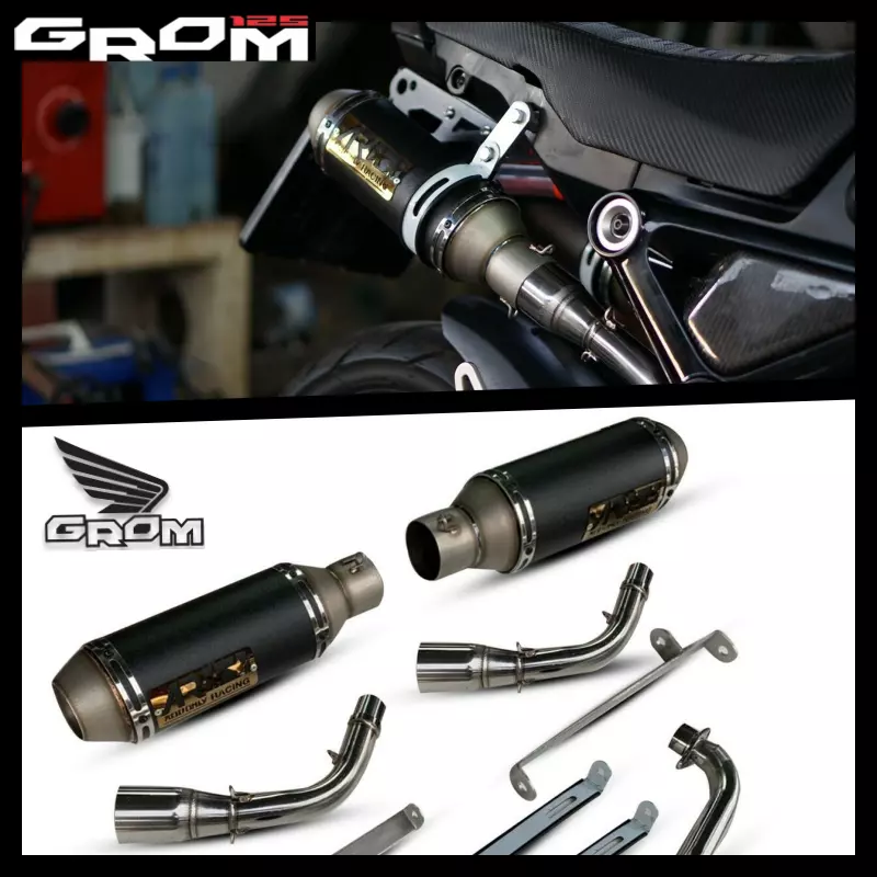 Dual Full Exhaust System For HONDA NEW Grom 125 GROM 2022 2023 Pipe