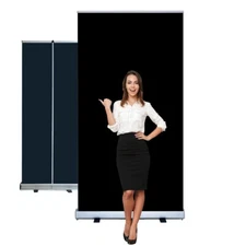Black Large Retractable Backdrop Stand for Video Photographi Streaming
