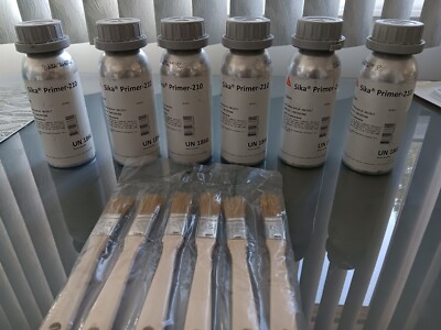 6 Lot New SIKA Primer-210 Out Of Date Sealed Cans UN 1866 Resin Solution