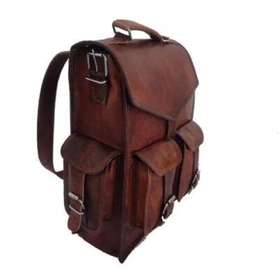 Brown Backpack With Shoulder Belt For Laptop, Books, and Other Items 384858ccdd