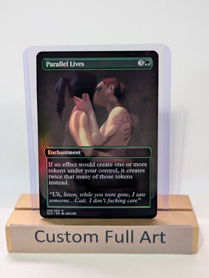 Parallel Lives Cait Vi Arcane Foil Custom sticker on bulk MTG Commander LoL