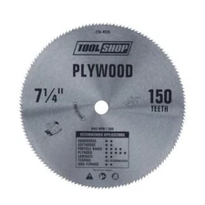 7-1/4" x 150-Tooth Plywood Circular Saw Blade with a 5/8" Arbor and a Thin-kerf
