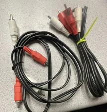 LOT of 2 Dual RCA Cord Stereo Audio RCA Cable 2 RCA to 2 RCA HDTV  3 FEET #K