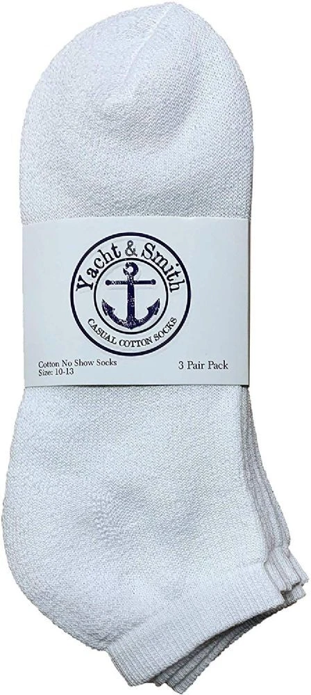 120 PK Yacht & Smith Men's Wholesale Bulk No Show Ankle Socks,Size 10-13 (White)
Opens in a new wind