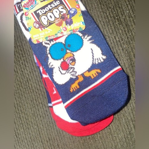 Calze alla caviglia Tootsie Roll lecca-lecca Candy donna 3 paia taglia 11-14 divertenti pazze - Foto 3 di 6