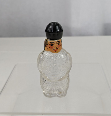 VTG Oriental Lure by Lioret Figural Glass Perfume Bottle Man Decor Crafts Vanity