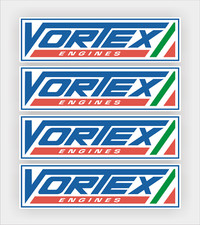 4x Vortex (Tony Kart) grafica autoadesiva, adesivo. Karting, F100. (15 cm)