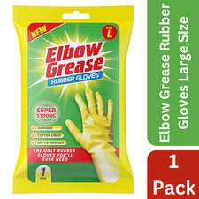 Elbow Grease Rubber Gloves Large Size Non-Slip Strong Cleaning Gloves