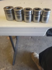 Snap-On Socket Set 5 Piece 1 15/16 7/8 13/16 3/4 Drive Standard Depth Sockets