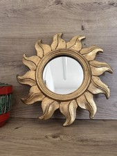 Vintage Style Gold Sunburst Mirror 32cm Celestial Wall Mirror Ornate Retro 90’s