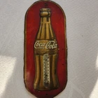 Vintage Coca-Cola Bottle Thermometer Sign Metal 1923 Patent Date