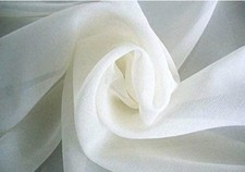 NEW 60" Wide Chiffon Fabric Ivory/Off-White Sheer 50 YARDS