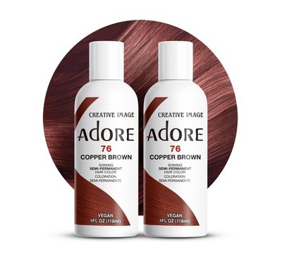 Adore Copper Brown Semi Permanent Hair Dye Pack Of 2 4 Fl Oz Vegan Cruelty Free