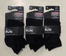 3 Pair DARN TOUGH ULTRA-LIGHT 1/4 Sock BLACK RUNNING SOCKS Medium