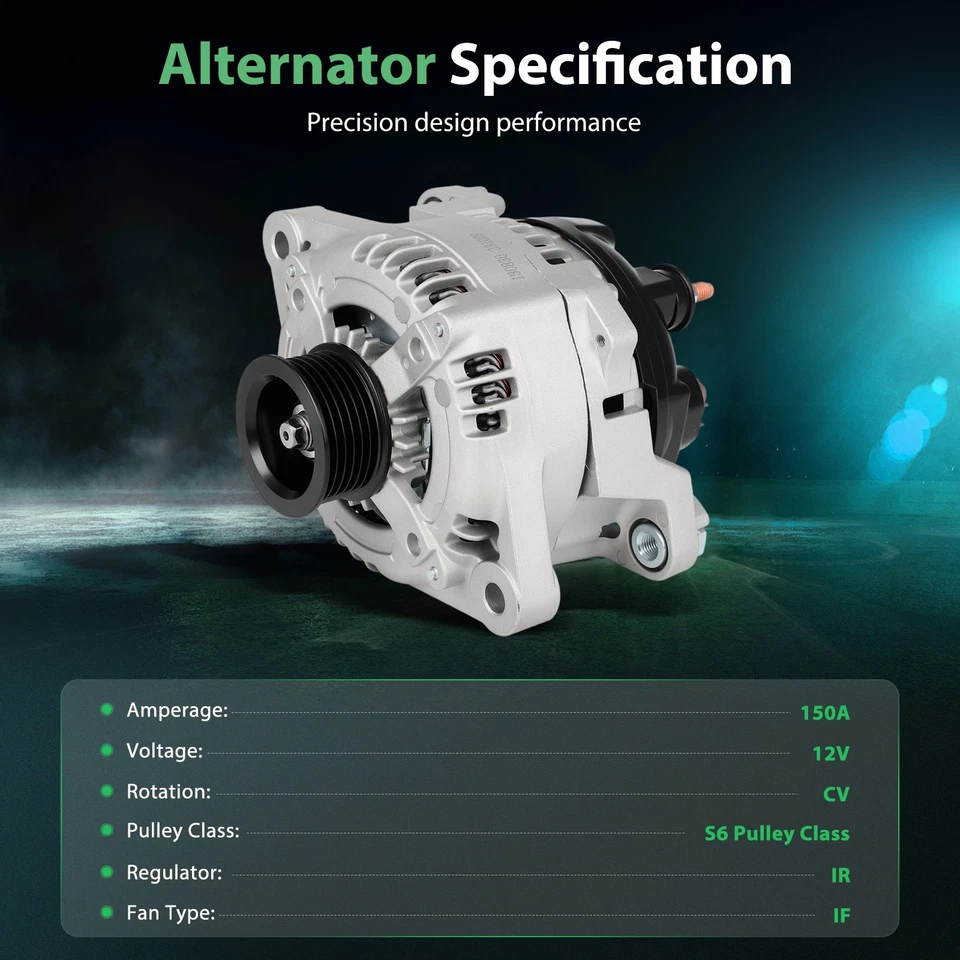 For 2017-2018 Hyundai Santa Fe Sport 2.0L 2.4L l4 Alternator 104211-8790 - Image 2 of 4