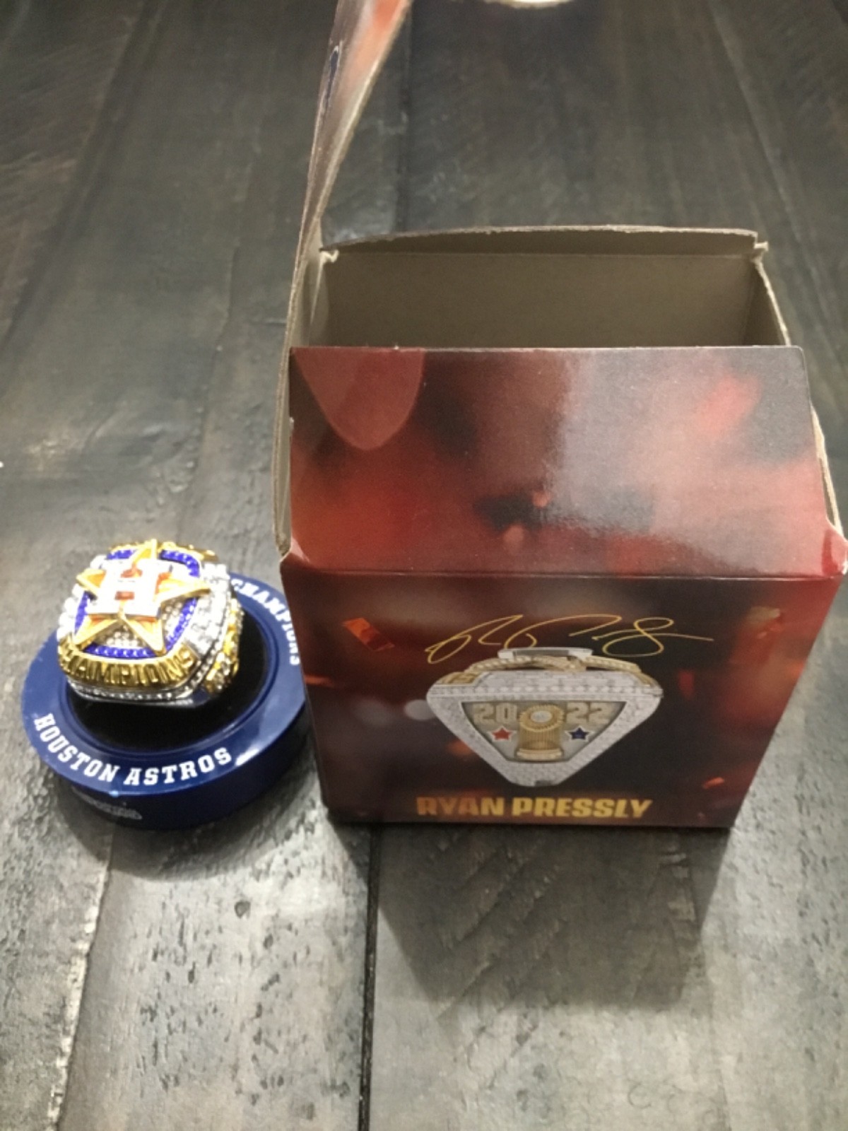 Ryan Pressly Houston Astros 2022 World Series Ring SGA 7/26/2023 IN HAND NEW