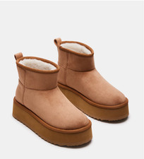 NIB STEVE MADDEN CRUE BOOTIE BOOTS CHESTNUT SIZE 9
