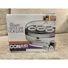 Conair Instant Heat Volume Rollers 5 Jumbo Flocked Hairsetter Dual Voltage White