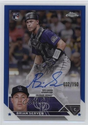 2023 Topps Chrome Rookie Blue Refractor /150 Brian Serven #RA-BS Auto RC zo6